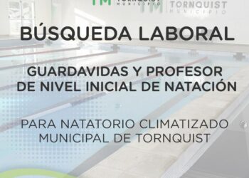 Búsqueda de un guardavidas y un profesor para el Natatorio Climatizado Municipal