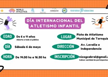 Invitación a niños y niñas a participar del Dia Internacional del Atletismo