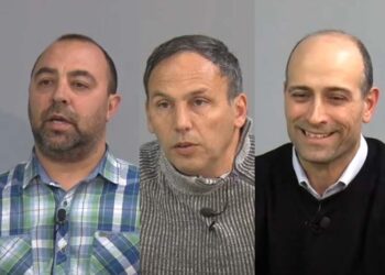 Mario Rodriguez, Sebastian Bassi y Leonardo Davis en la mesa de Opiniones