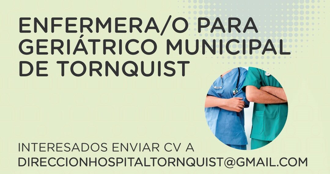 Búsqueda laboral: enfermera/o para Geriátrico Municipal