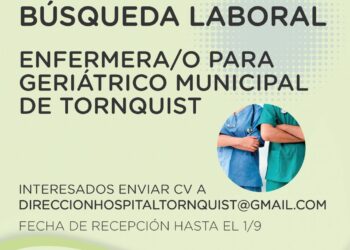 Búsqueda laboral: enfermera/o para Geriátrico Municipal