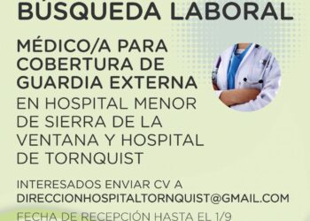 Búsqueda laboral: médico/a para guardias externas