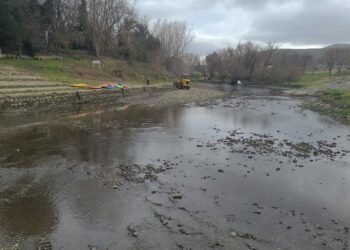 Se realizan tareas de limpieza en el Balneario El Dique de Sierra de la Ventana