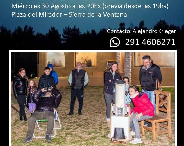 Sierra de la Ventana: El taller de Astronomía invita a observar la próxima “Súper luna azul”"