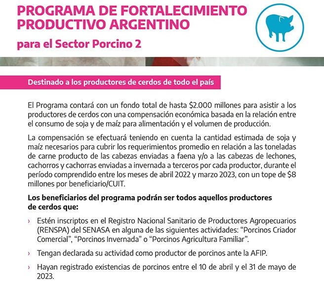 Convocatoria al programa de Fortalecimiento Productivo Argentino