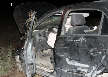 Vuelco en la Ruta 33 a pocos metros del empalme con la Ruta 76 (fotos y video)