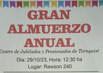 Gran almuerzo y baile anual en el Centro de Jubilados y pensionados