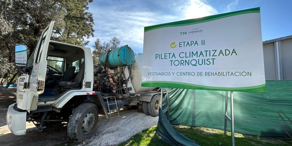 Sigue a paso firme la construcción de la segunda etapa del Natatorio Municipal Climatizado