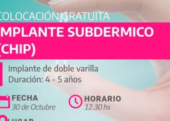 Habrá una jornada de colocación gratuita de implantes subdérmicos
