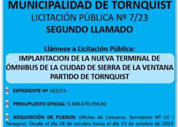 Segundo llamado a licitación para la construcción de la terminal de ómnibus en Sierra de la Ventana