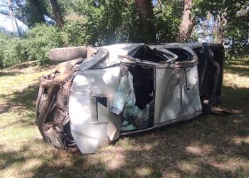 Vuelco en la ruta 72 a metros del hospital menor de Sierra de la Ventana