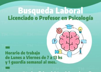 Búsqueda laboral de Licenciado/a o Profesor/a en Psicología.