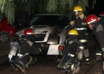 Un incendio causó importantes daños en el motor de una camioneta (fotos y video)
