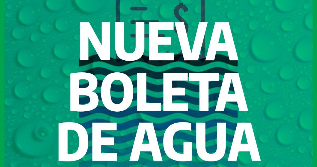Nueva boleta y código de pago electrónico de la tasa de agua
