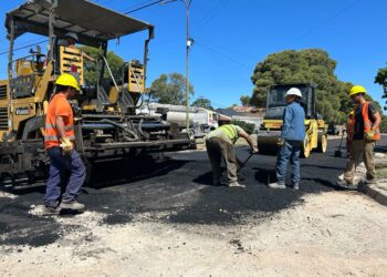 Comenzó la repavimentación de calles céntricas de Tornquist