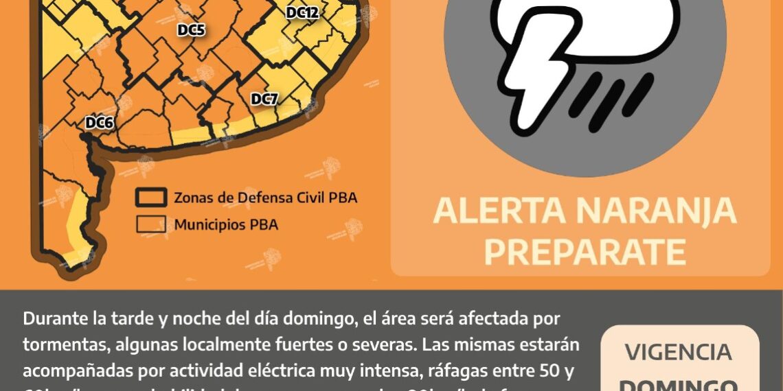 Domingo 24: el distrito estará en alerta naranja