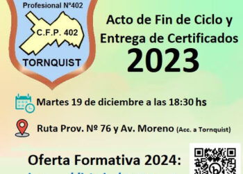 Acto de fin de curso del Centro de Formación Profesional Nº402