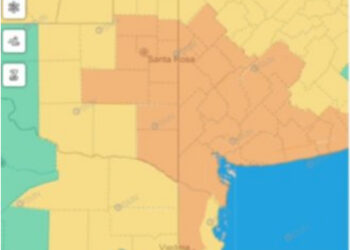 Emiten un alerta naranja por lluvias y tormentas fuertes