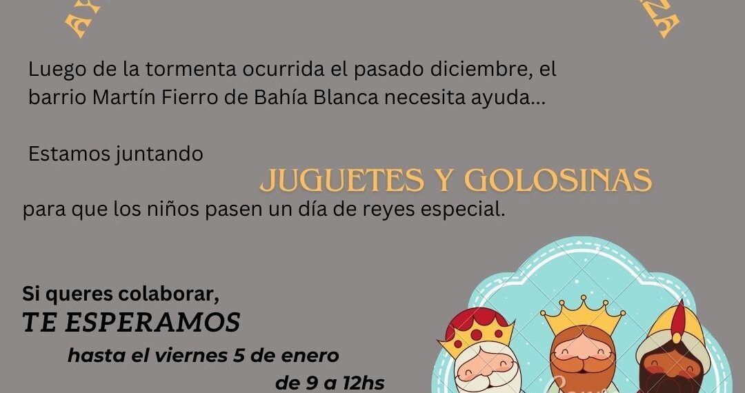 Campaña solidaria del Colegio Nuestra Señora de Luján para los niños del Barrio Martín Fierro de Bahía Blanca