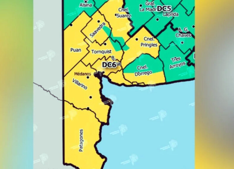 El Servicio Meteorológico emitió un alerta amarillo por tormentas en Bahía y la región