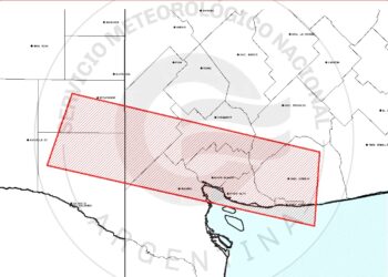 Aviso de alerta meteorológico de corto plazo por tormentas fuertes