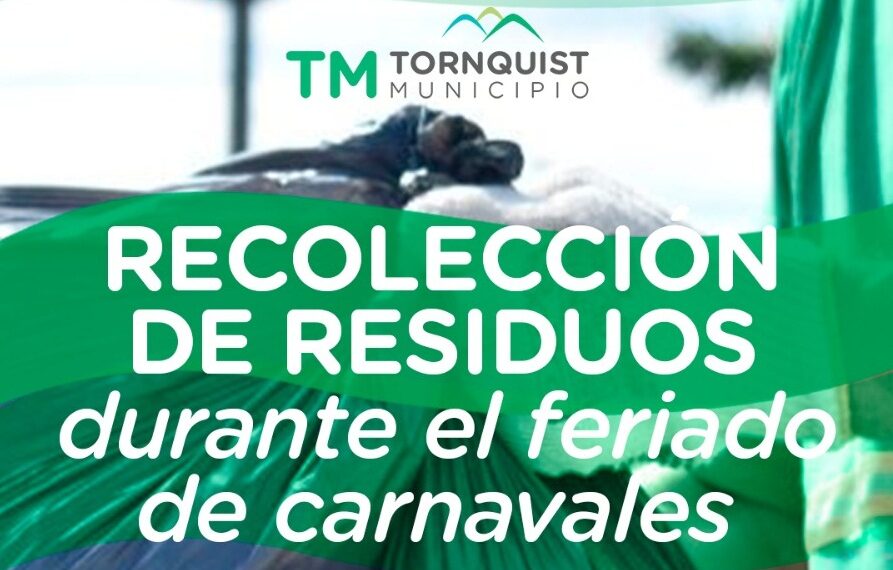 Recolección de residuos durante el feriado de carnavales
