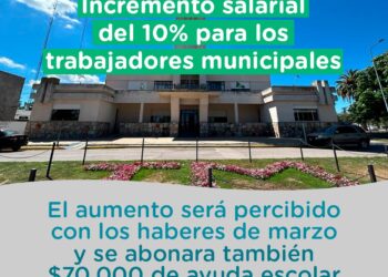 Nuevo aumento salarial y ayuda escolar para los trabajadores municipales de Tornquist