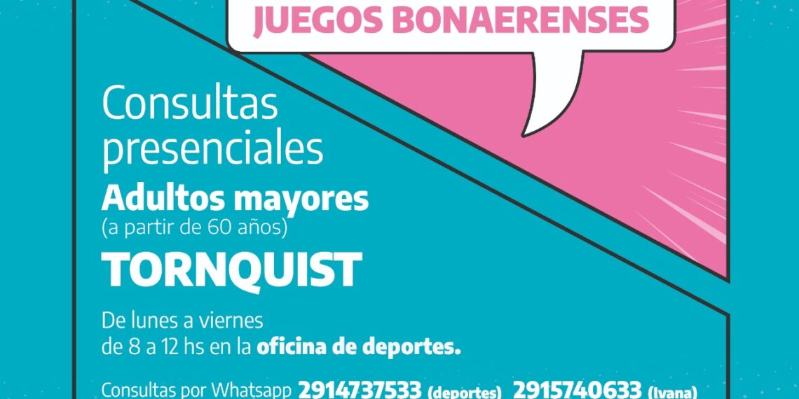 Juegos Bonaerenses: Consultas presenciales para adultos mayores