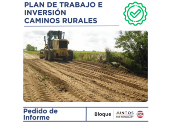 HCD.: Juntos pide informes sobre el plan de trabajo e inversión previsto por el municipio en caminos rurales