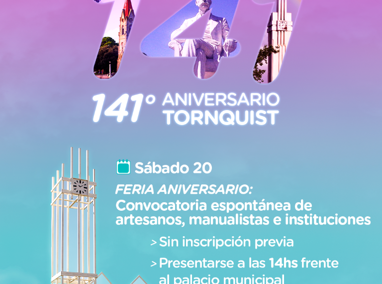 141º aniversario de Tornquist: Convocatoria espontánea a artesanos, manualistas e instituciones