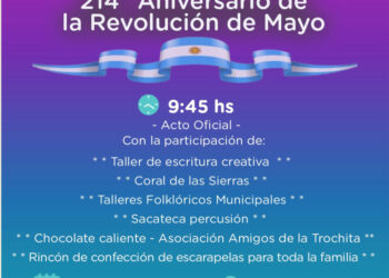 Acto oficial por el 214° aniversario de la Revolución de Mayo