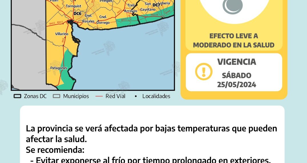 Alerta meteorológica por bajas temperaturas