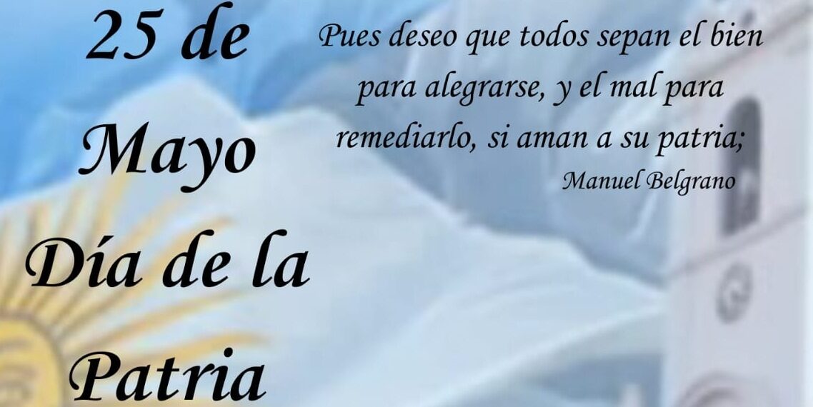 Invitación a la comunidad a participar del acto oficial del 25 de Mayo