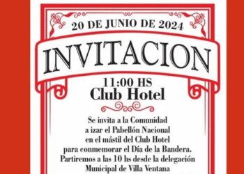 El Día de la Bandera se celebra en el ex Club Hotel