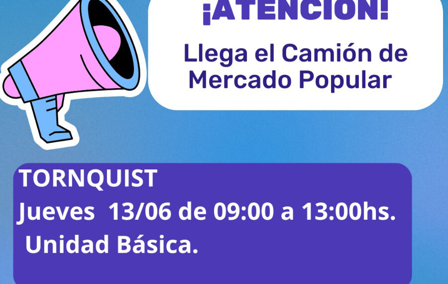 Llega al distrito de Tornquist el Camión de Mercado Popular