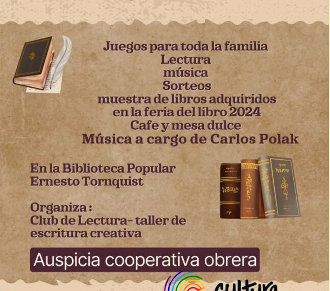 Actividades programadas por el Día del Libro en la Biblioteca E. Tornquist