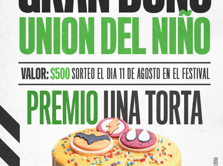 A la venta el Bono Obsequio del 24º Festival Regional Unión del Niño