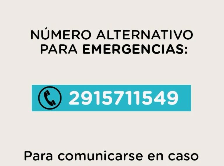 Hospital Municipal: Número alternativo para EMERGENCIAS