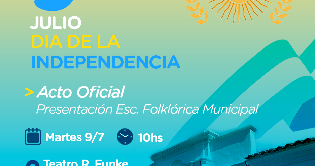 Invitación al acto oficial por el Día de la Independencia