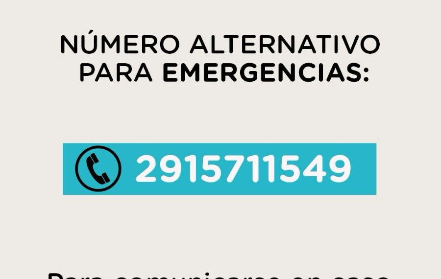 Numero alternativo para comunicarse por emergencias con el Hospital Municipal