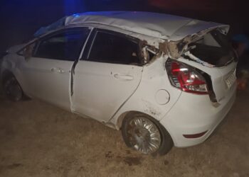 Vuelco en el acceso a Tornquist