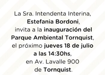Con la presencia de la Ministra de Ambiente este jueves se inaugurará el Parque Ambiental de Tornquist