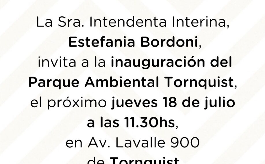 El jueves se inaugurará el Parque Ambiental de Tornquist