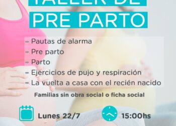 Este lunes se dictará un Taller de Pre Parto en Tornquist
