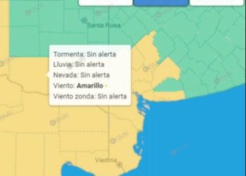 Alerta Amarilla para todo el sudoeste bonaerense por fuertes vientos