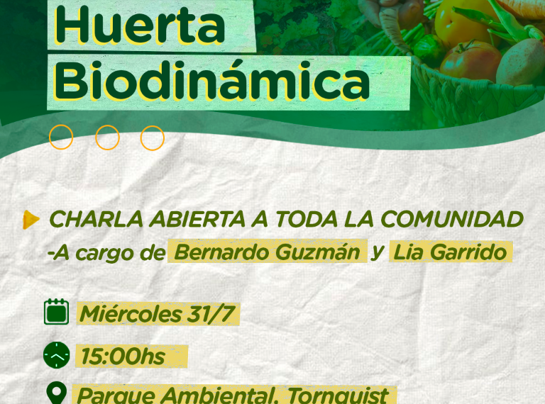 Este miércoles habrá unacharla abierta y gratuita sobre Huerta Biodinámica