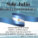 Invitación al acto oficial por el Día de la Independencia