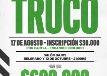 El Club Unión realiza este sábado un campeonato de Truco con $1 millón en premios