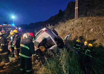 Se produjo un vuelco en la Ruta Provincial 76