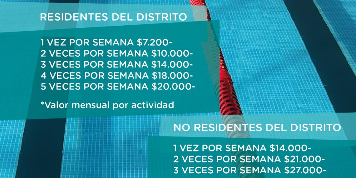 Natatorio Climatizado: Nuevas tarifas vigentes a partir de septiembre